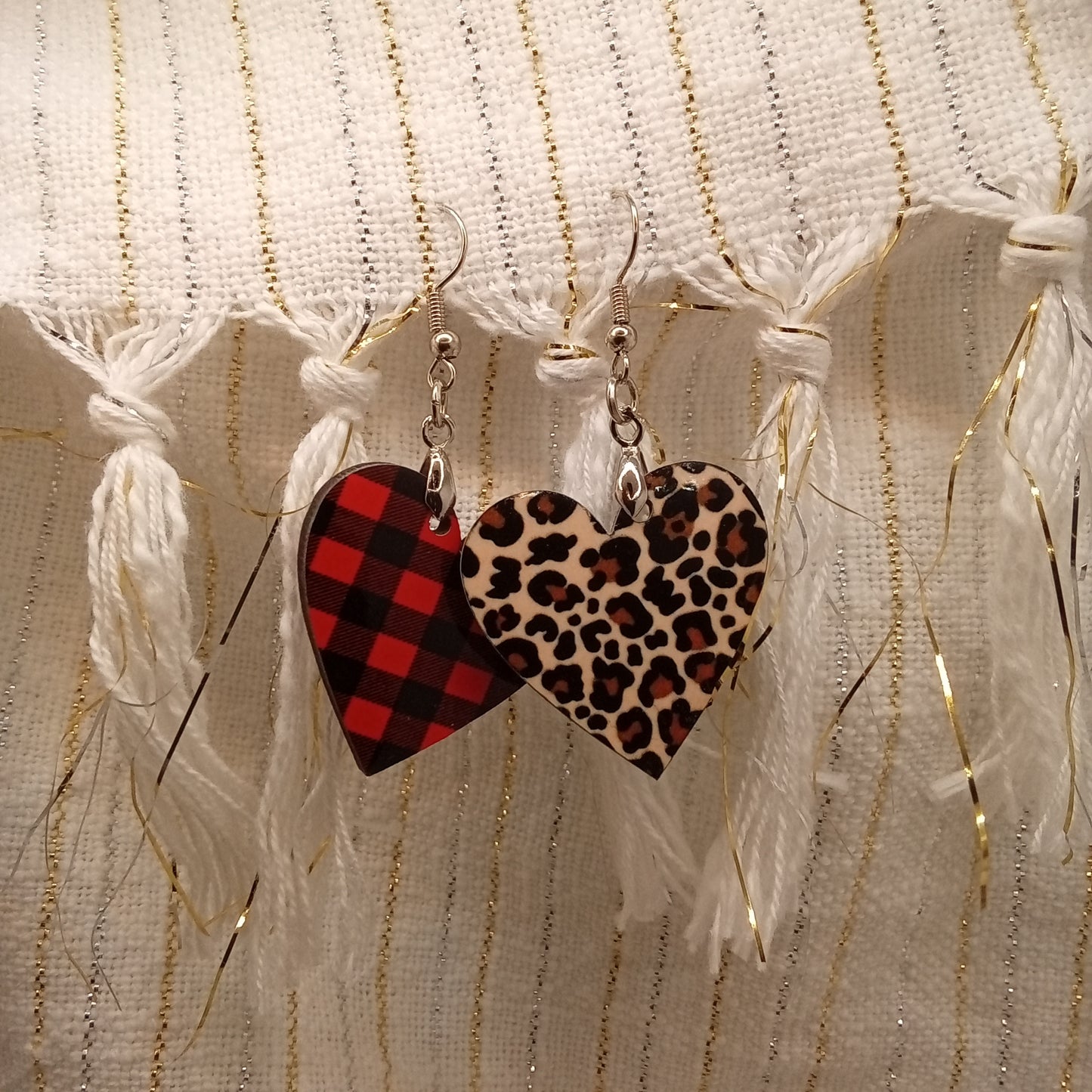 Heart Shaped Acrylic Earrings - Solid