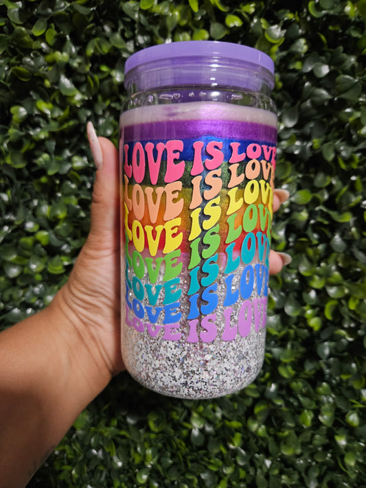 Pride Month Snow Globe Tumbler